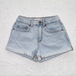 Zara Girls Light Wash Denim Shorts - Size 6